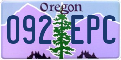 OR license plate 092EPC