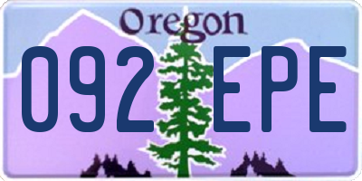 OR license plate 092EPE