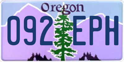 OR license plate 092EPH