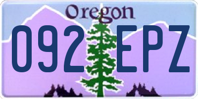 OR license plate 092EPZ