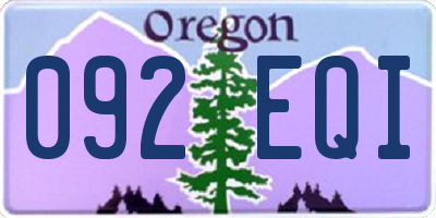 OR license plate 092EQI