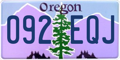 OR license plate 092EQJ