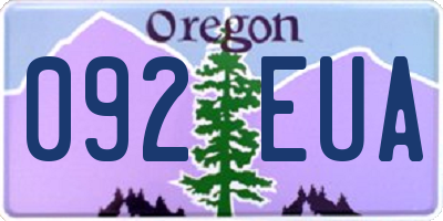 OR license plate 092EUA