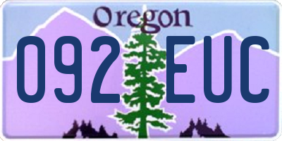 OR license plate 092EUC