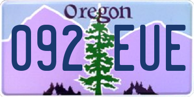 OR license plate 092EUE