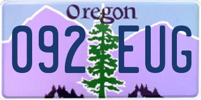 OR license plate 092EUG