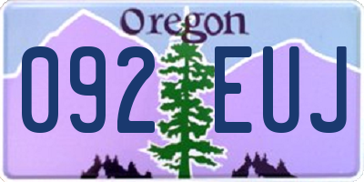 OR license plate 092EUJ