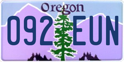 OR license plate 092EUN