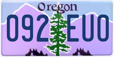 OR license plate 092EUO