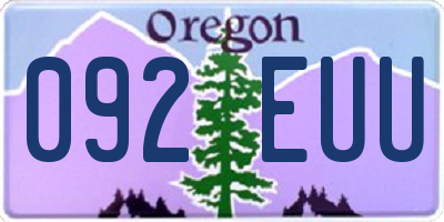 OR license plate 092EUU