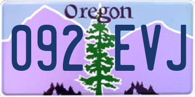 OR license plate 092EVJ
