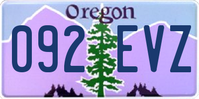 OR license plate 092EVZ