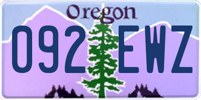 OR license plate 092EWZ