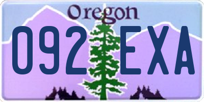 OR license plate 092EXA