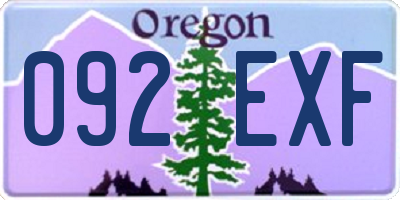 OR license plate 092EXF