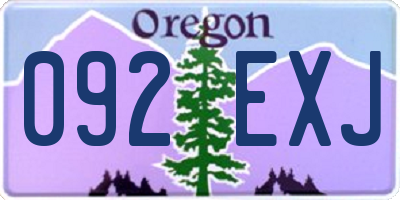 OR license plate 092EXJ
