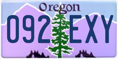 OR license plate 092EXY
