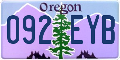 OR license plate 092EYB