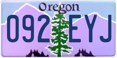 OR license plate 092EYJ