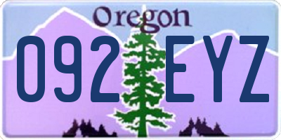 OR license plate 092EYZ