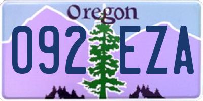 OR license plate 092EZA