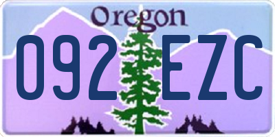 OR license plate 092EZC