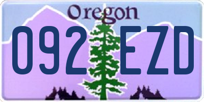 OR license plate 092EZD