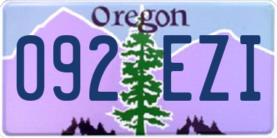 OR license plate 092EZI