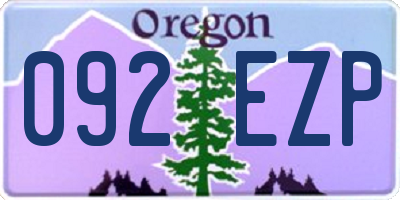 OR license plate 092EZP