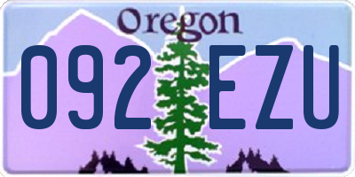 OR license plate 092EZU