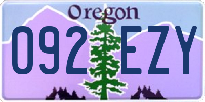 OR license plate 092EZY