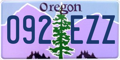 OR license plate 092EZZ