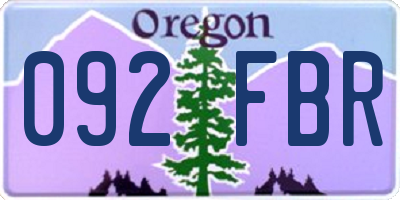 OR license plate 092FBR