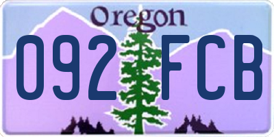 OR license plate 092FCB