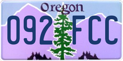 OR license plate 092FCC