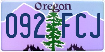 OR license plate 092FCJ
