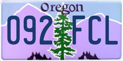 OR license plate 092FCL