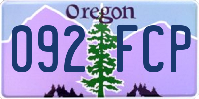 OR license plate 092FCP