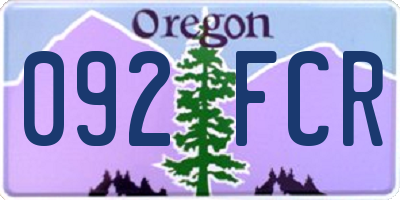 OR license plate 092FCR