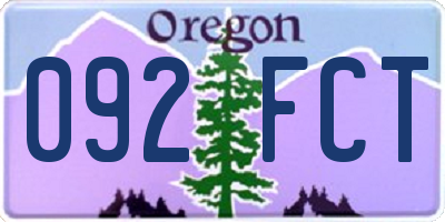 OR license plate 092FCT