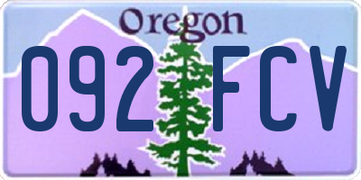 OR license plate 092FCV
