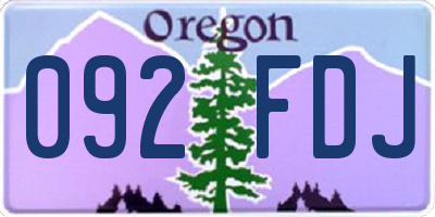 OR license plate 092FDJ