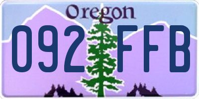 OR license plate 092FFB