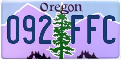 OR license plate 092FFC