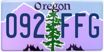 OR license plate 092FFG