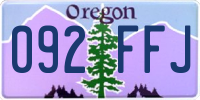 OR license plate 092FFJ