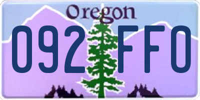 OR license plate 092FFO