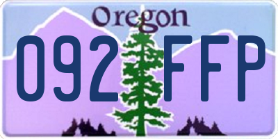 OR license plate 092FFP