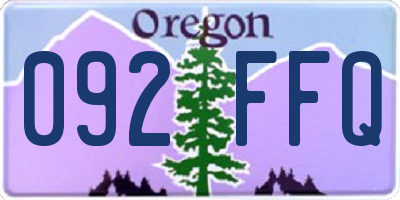 OR license plate 092FFQ