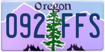 OR license plate 092FFS